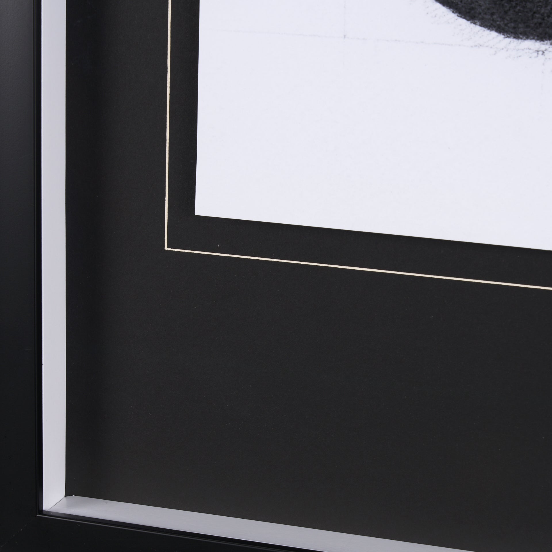 Hand-Embellished Guitar Framed Art Print Monochrome Matted Glass