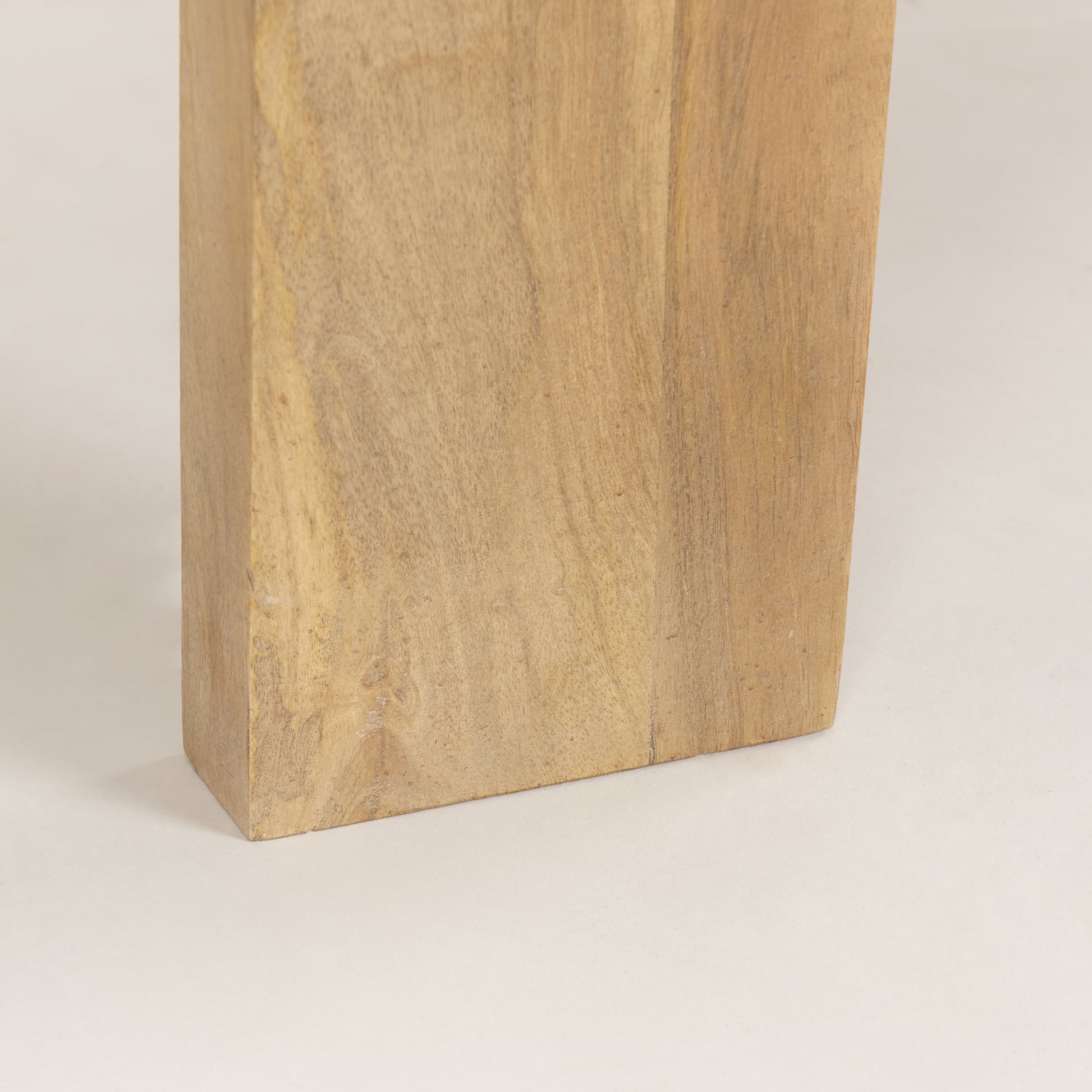 Evelyn Solid Mango Wood Oblong Coffee Table Light Brown Finish