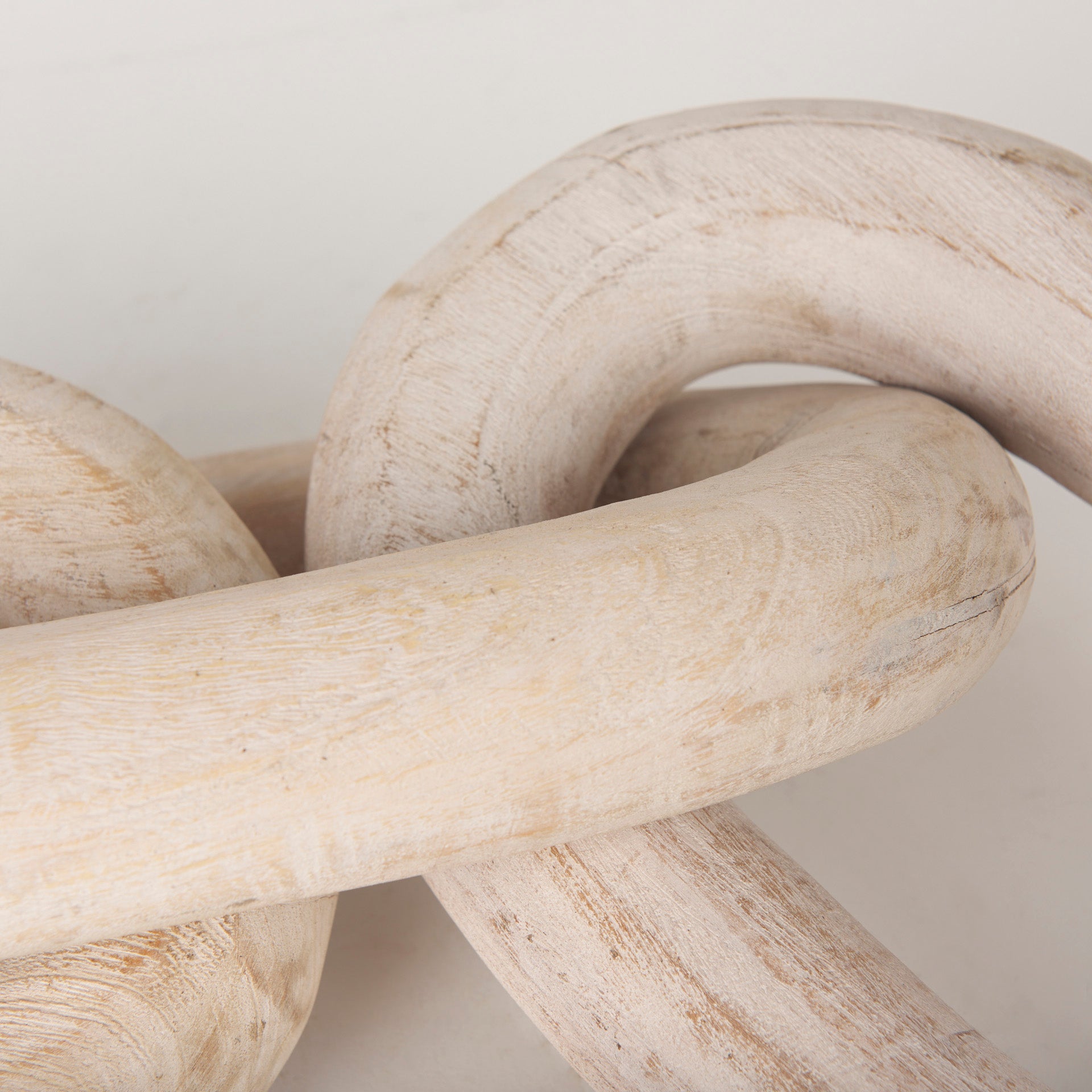 Tayla Large Blonde Wood Chain Link Decorative Accent Sculpture