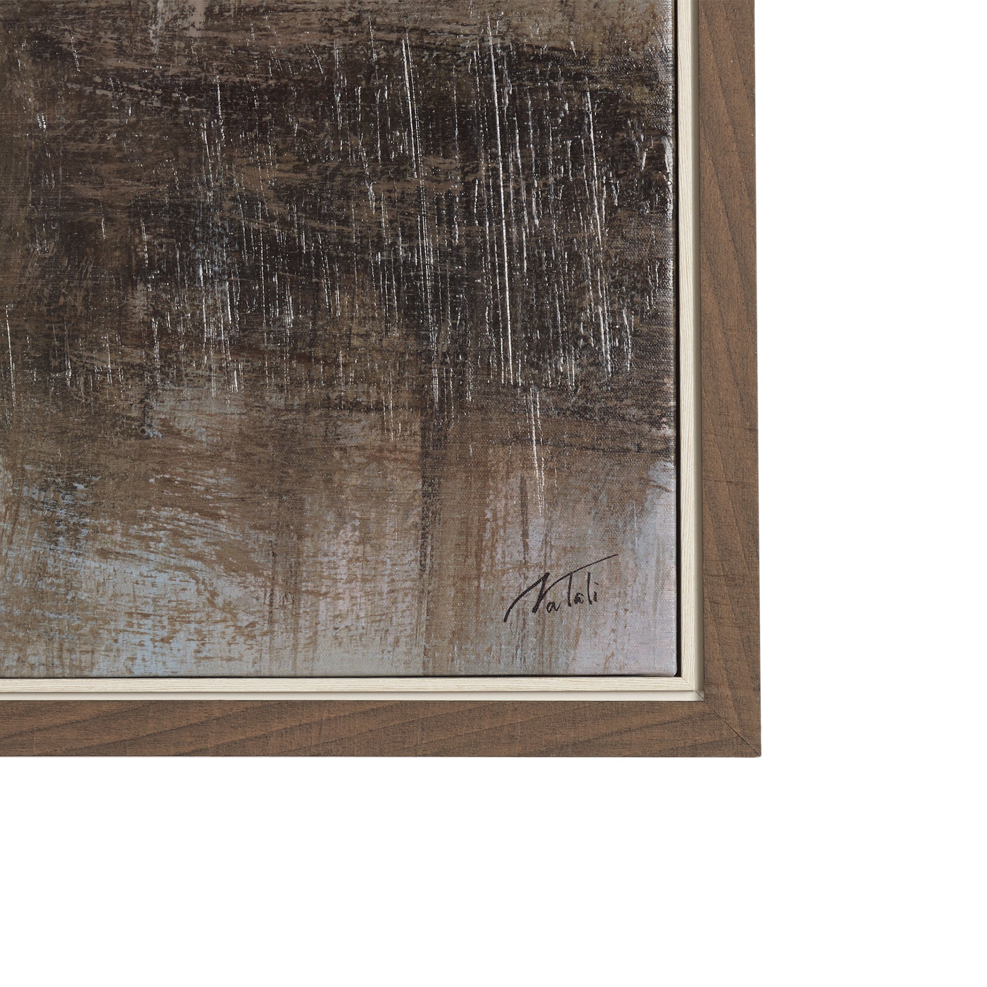 Morning Mist Hand-Embellished Textured Framed Canvas Wall Art