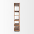 Bela Arched Mango Wood Shelving Unit, 5-Tier Medium Brown Finish