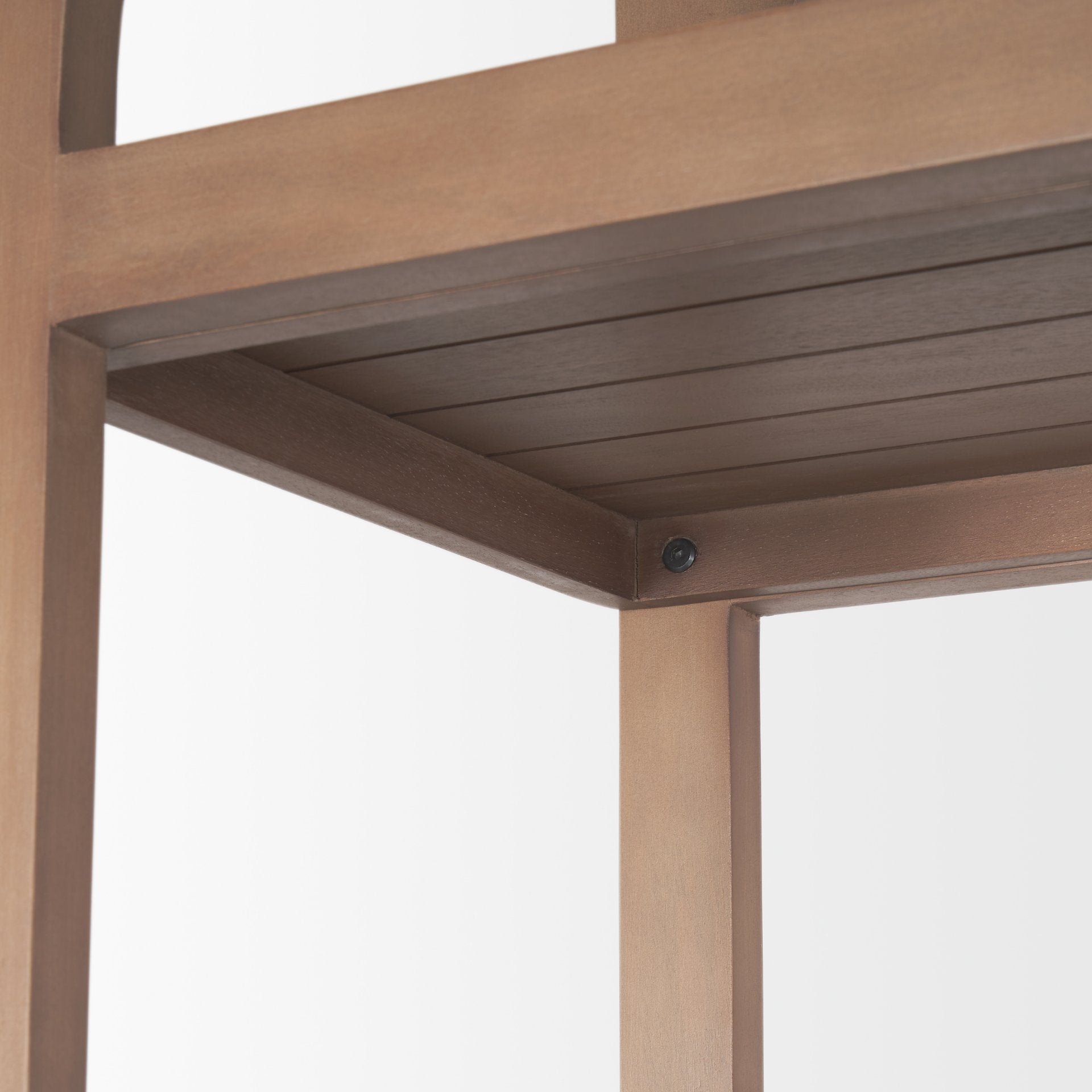 Bela Arched Mango Wood Shelving Unit, 5-Tier Medium Brown Finish