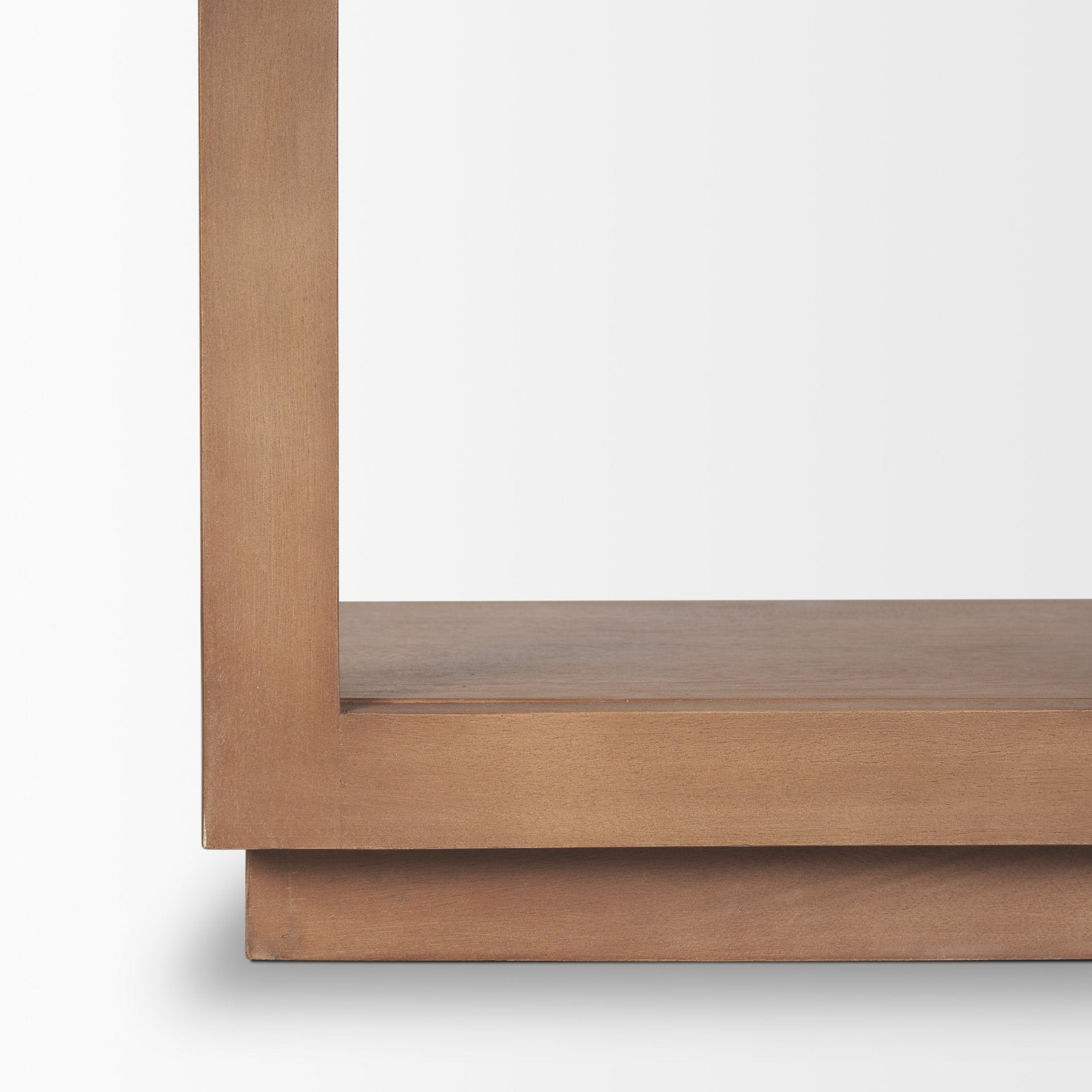 Bela Arched Mango Wood Shelving Unit, 5-Tier Medium Brown Finish