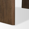 Isla Oval Dining Table w/Dark Brown Wood Top & Arched Legs - Calgary Furniture Store