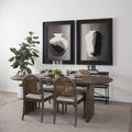 Isla Oval Dining Table w/Dark Brown Wood Top & Arched Legs - Calgary Furniture Store