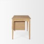 Tino Light Brown Oak Wood w/ 4 Drawers Desk - Calgary Furniture Store