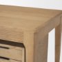 Tino Light Brown Oak Wood w/ 4 Drawers Desk - Calgary Furniture Store