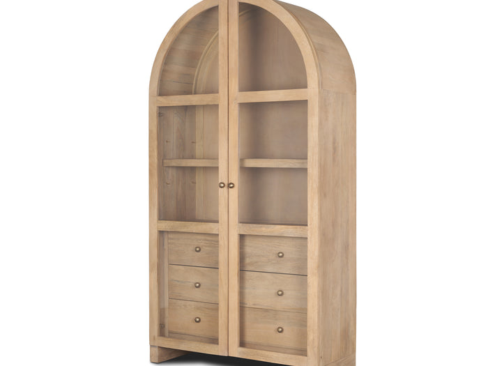 Suri Arched Curio Cabinet - Calgary Furniture Store