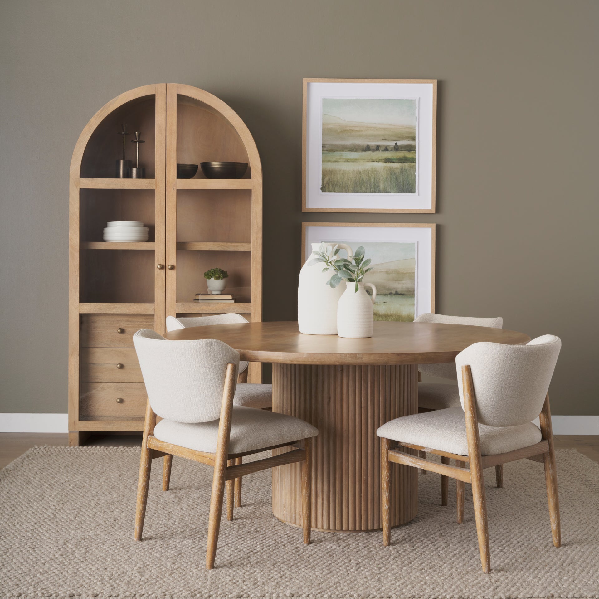 Suri Arched Curio Cabinet - Calgary Furniture Store