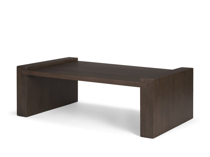 Wesson Dark Brown Wooden Rectangular Coffee Table - Calgary Furniture Store