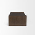 Wesson Dark Brown Wooden Rectangular Coffee Table - Calgary Furniture Store