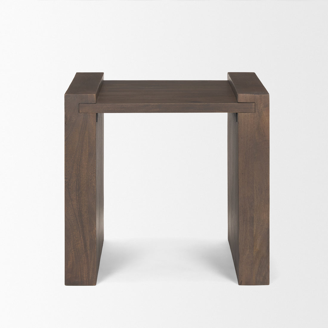 Wesson Dark Brown Wood Accent Table - Calgary Furniture Store