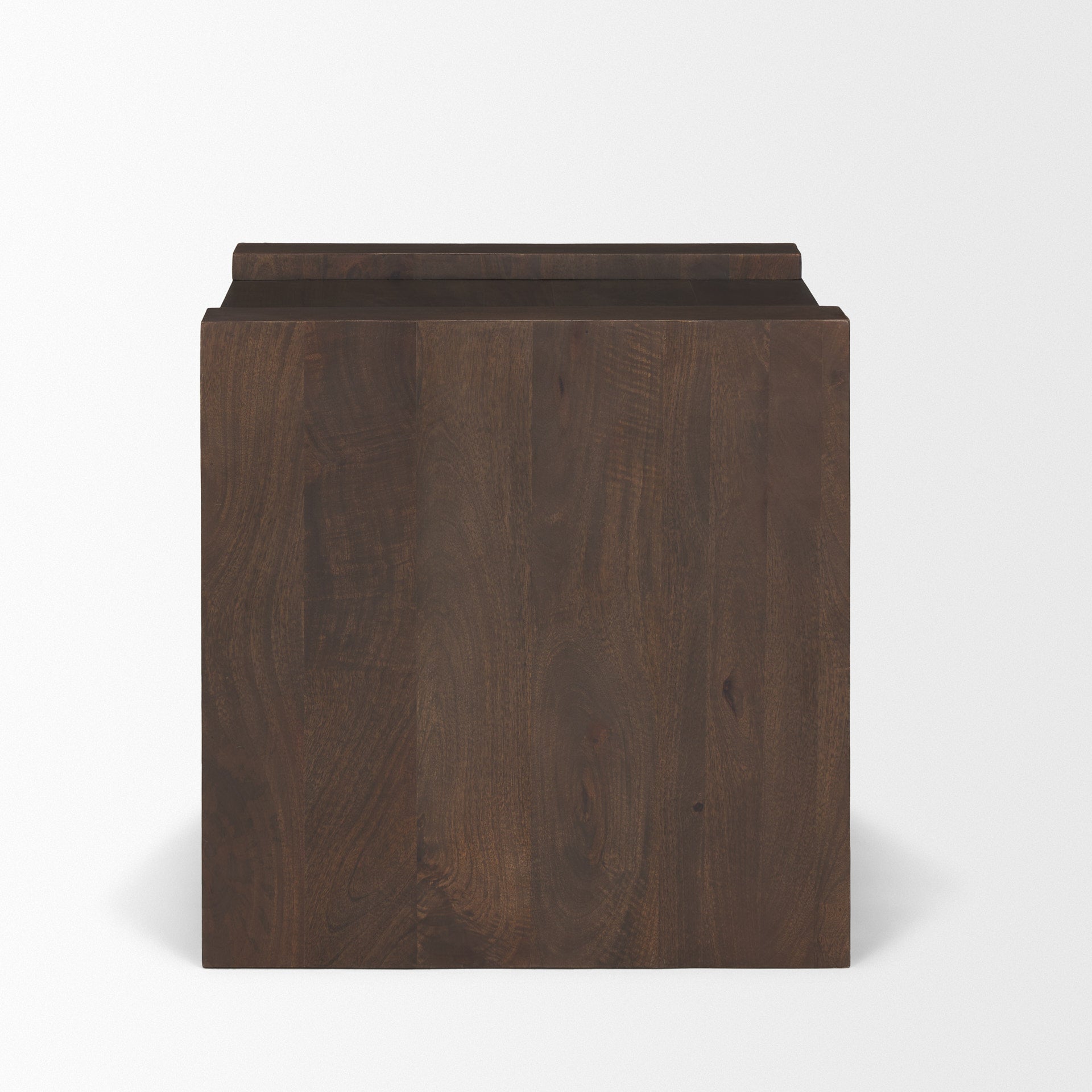 Wesson Solid Mango Wood Dark Brown Minimalist Accent Table