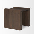 Wesson Solid Mango Wood Dark Brown Minimalist Accent Table