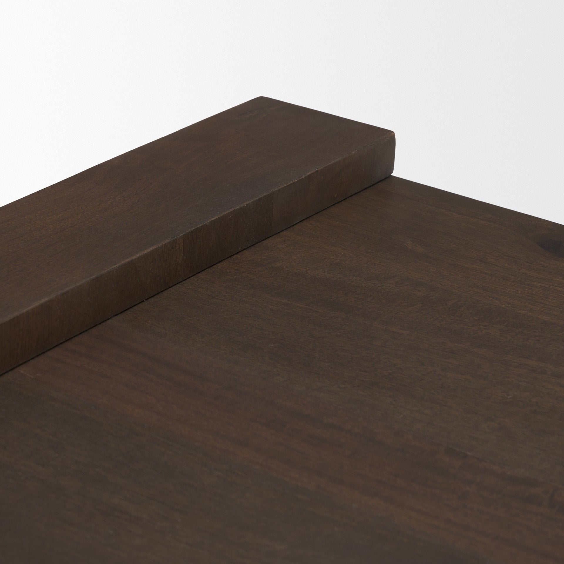 Wesson Solid Mango Wood Dark Brown Minimalist Accent Table