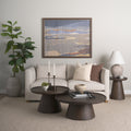 Takoda Dark Brown Wood Tapered Drum Nesting Coffee Tables - Calgary Furniture Store