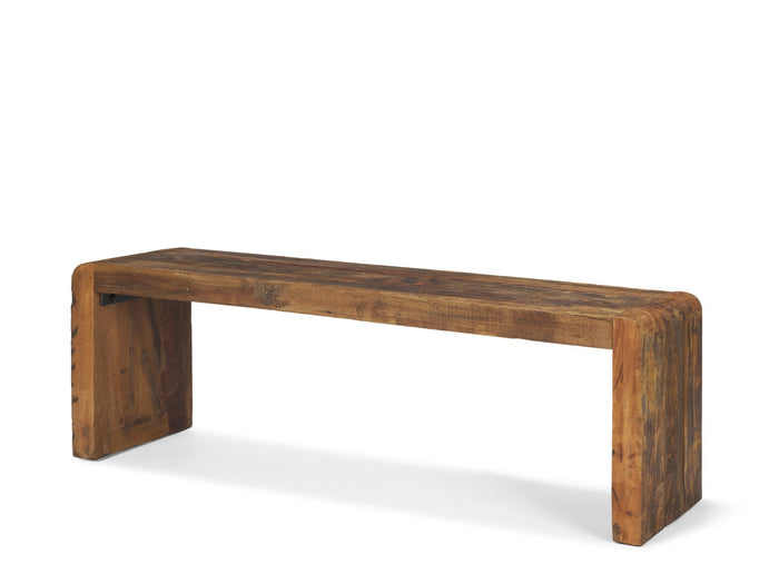 Estelle Rustic Brown Reclaimed Wood Bench