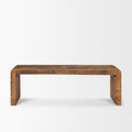 Estelle Rustic Brown Reclaimed Wood Bench - Calgary Furniture Store