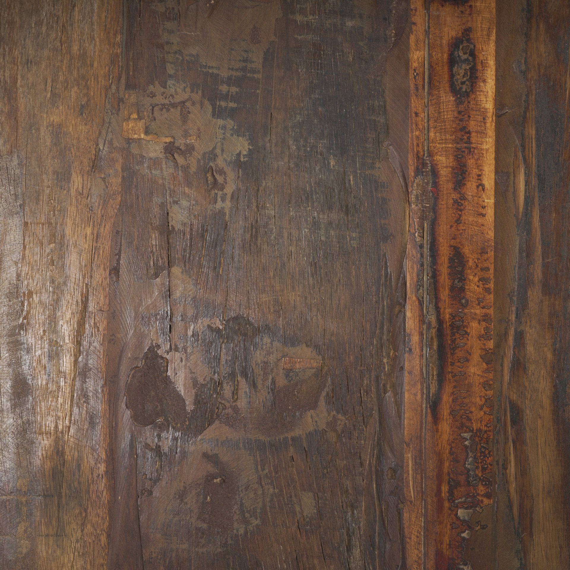Estelle Rustic Brown Reclaimed Wood Bench - Calgary Furniture Store