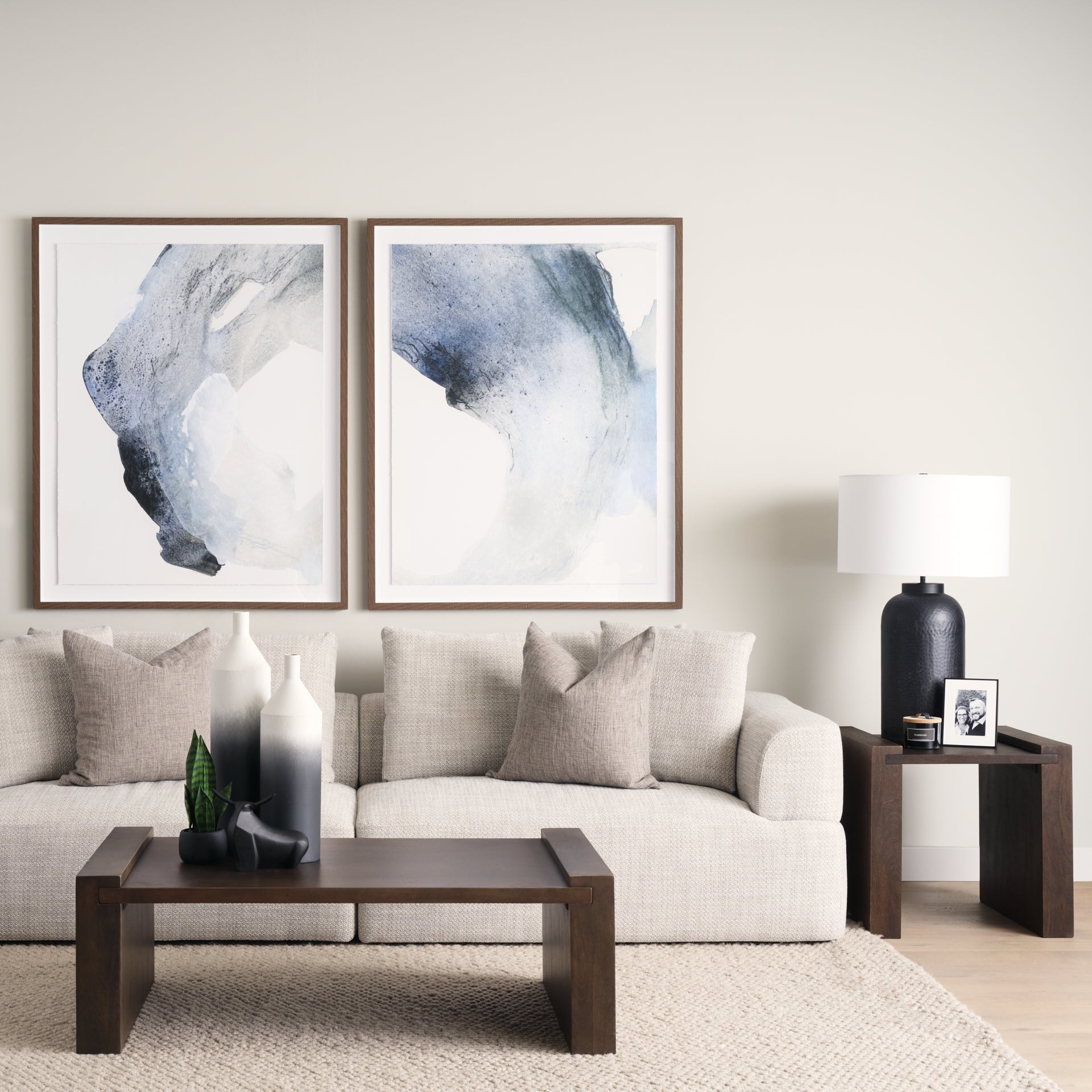 Wesson Solid Mango Wood Dark Brown Minimalist Accent Table