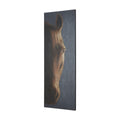 Hennessy 24x68 Hand-Painted Brown Horse Oil Painting on Wood Panel