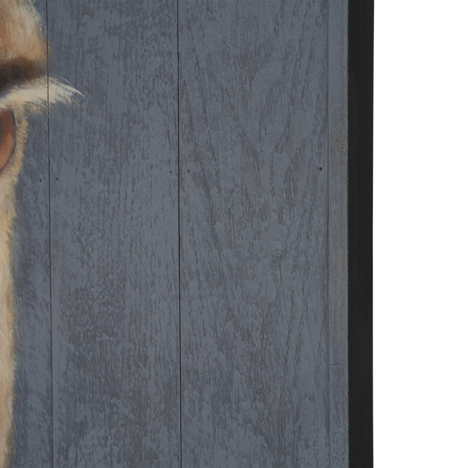 Hennessy 24x68 Hand-Painted Brown Horse Oil Painting on Wood Panel