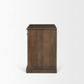 Baron Dark Brown Solid Wood w/ Antique Knobs 2-Door Accent Cabinet - Calgary Furniture Store