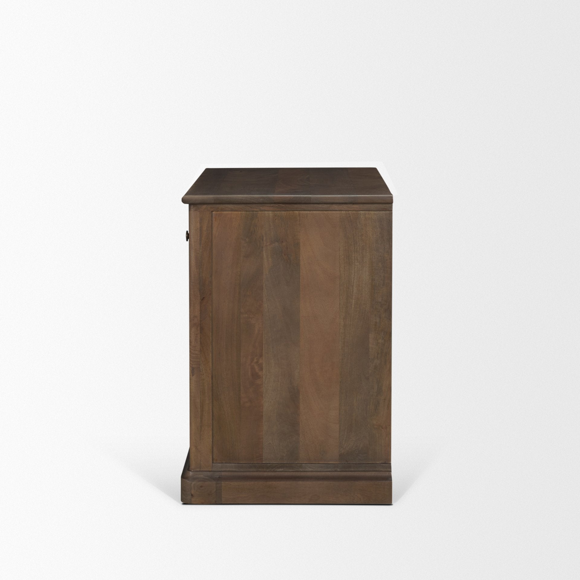 Baron Dark Brown Solid Wood w/ Antique Knobs 2-Door Accent Cabinet - Calgary Furniture Store