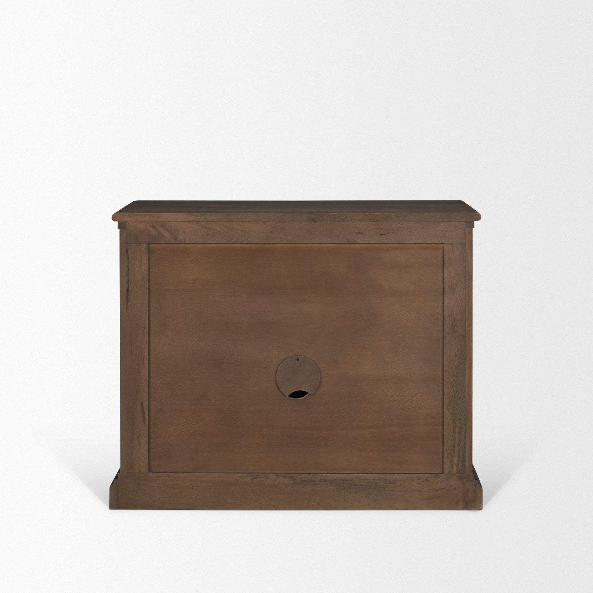 Baron Dark Brown Solid Wood w/ Antique Knobs 2-Door Accent Cabinet - Calgary Furniture Store