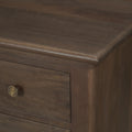 Baron Dark Brown Solid Wood w/ Antique Knobs 2-Door Accent Cabinet - Calgary Furniture Store