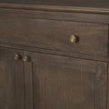 Baron Dark Brown Solid Wood w/ Antique Knobs 2-Door Accent Cabinet - Calgary Furniture Store