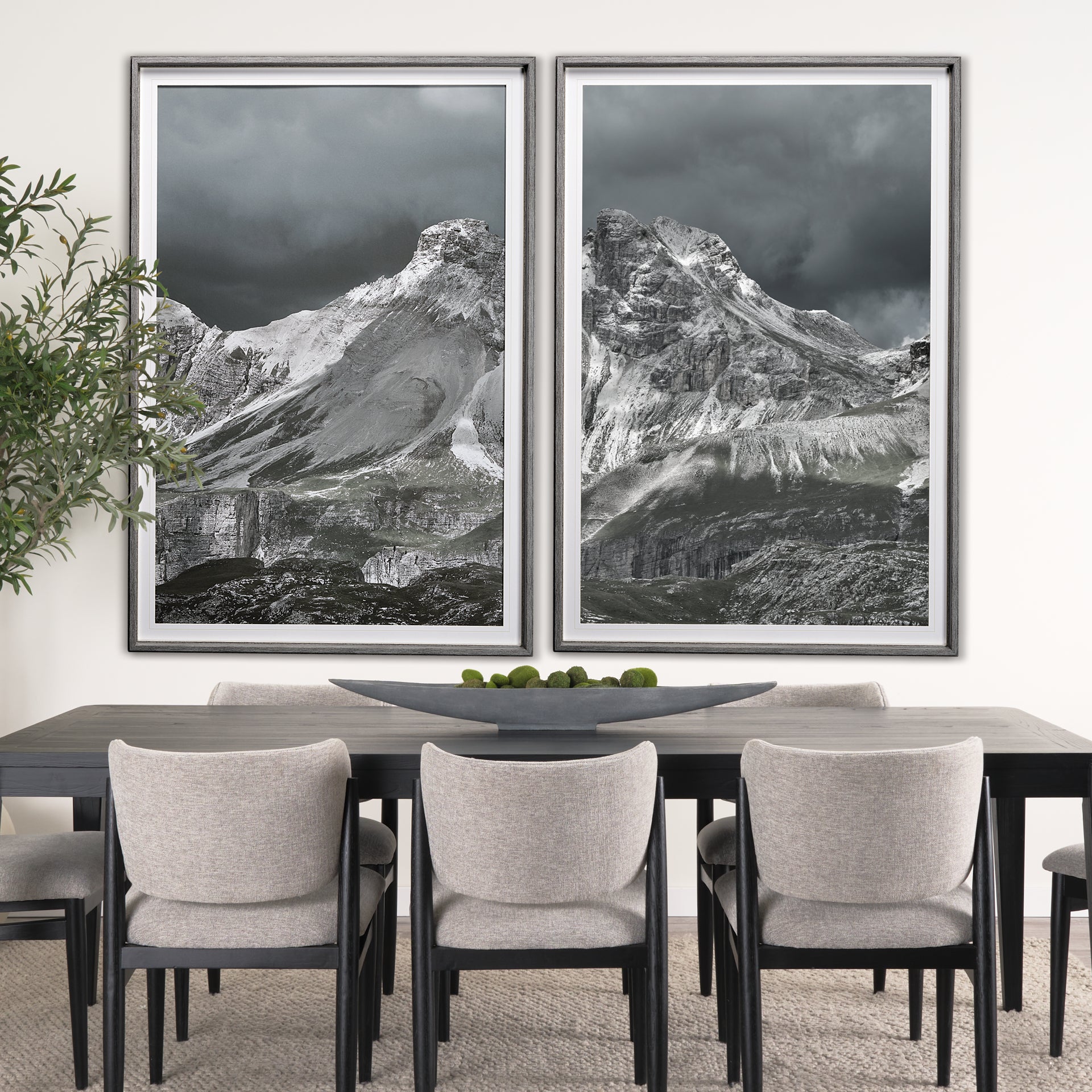 Europe Mountain 1L Framed Photographic Art Print Matted Under Glass