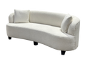 Sedona Curved Modern Sofa – Plush Upholstered White Bouclé Design