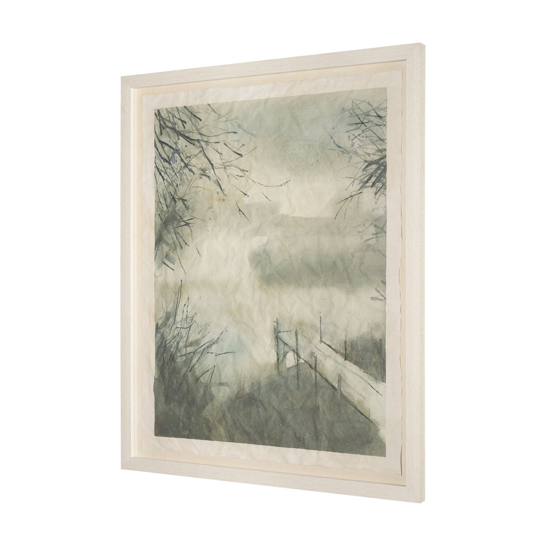 Down By The Dock by Mercana Studio a Hand Embellished Framed Art Print Matted under Glass - Calgary Furniture Store