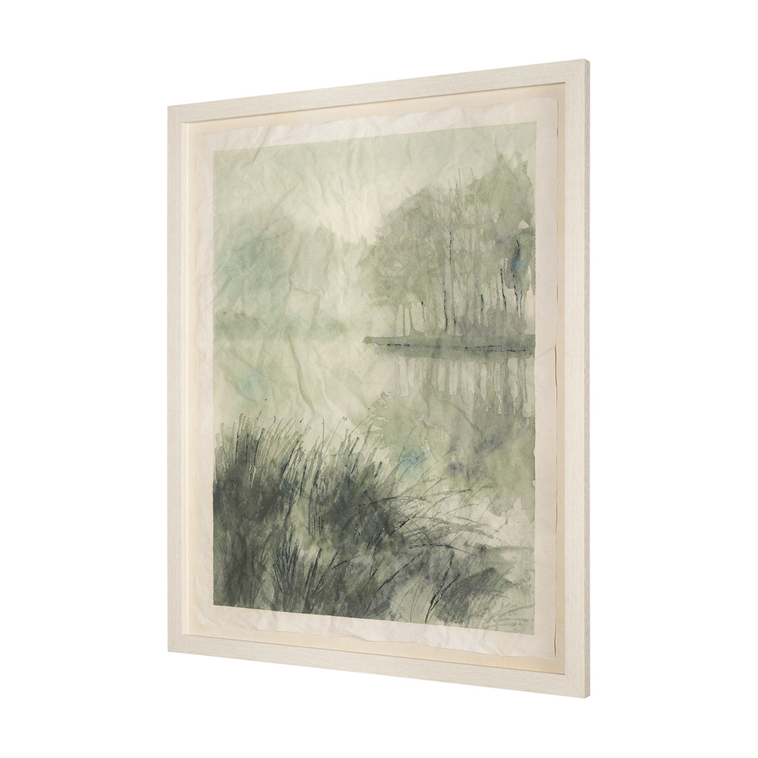 Over At The Lake by Mercana Studio a Hand Embellished Framed Art Print Matted under Glass - Calgary Furniture Store