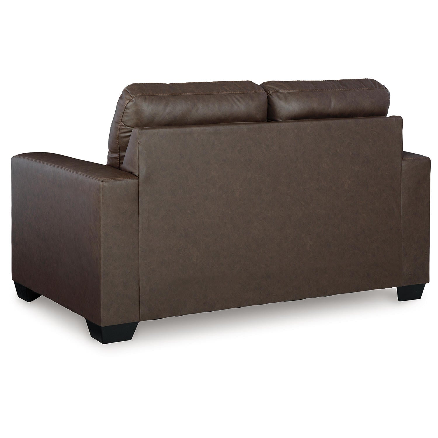 Barlin Mills Faux Leather Loveseat Compact Upholstered Two-Seater Sofa