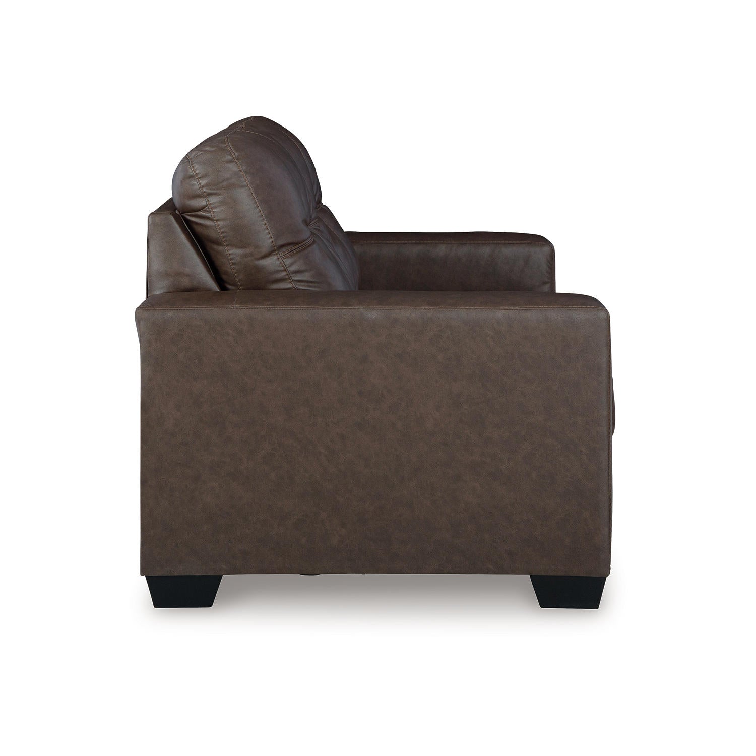 Barlin Mills Faux Leather Loveseat Compact Upholstered Two-Seater Sofa