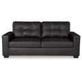 Barlin Mills 3-Seater Faux Leather Sofa with Contemporary Tufting