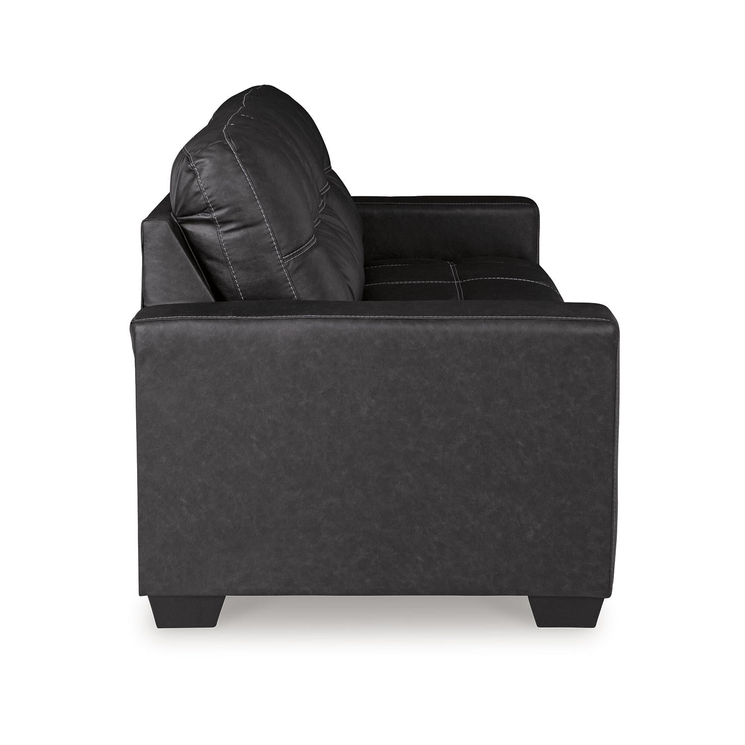 Barlin Mills 3-Seater Faux Leather Sofa with Contemporary Tufting