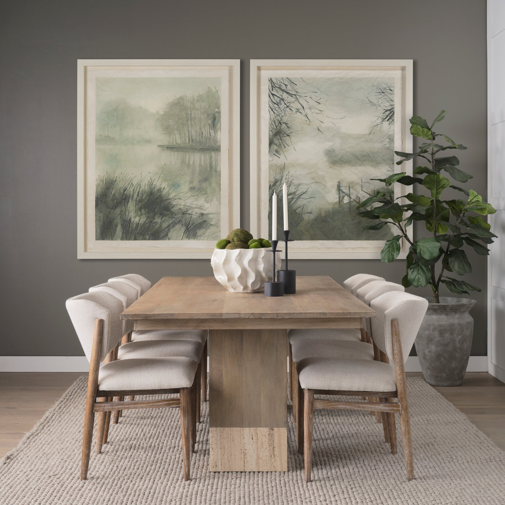 Down By The Dock by Mercana Studio a Hand Embellished Framed Art Print Matted under Glass - Calgary Furniture Store