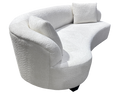 Sedona Curved Modern Sofa – Plush Upholstered White Bouclé Design