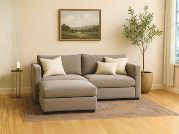 🇨🇦 Custom 2-pc with Ottoman Cloud Modular Sectional - Calgary Furniture Store