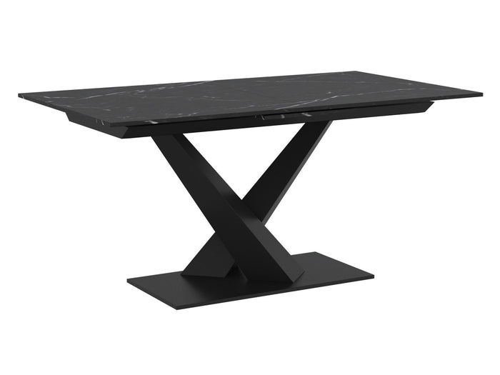 JULIUS DINING TABLE W/EXTENSION IN BLACK - Calgary Furniture Store