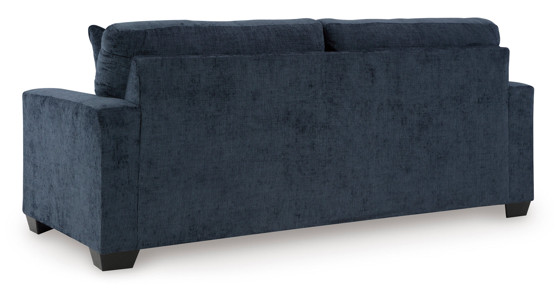 Aviemore Navy Polyester Sofa with Platform Foundation and Pillows