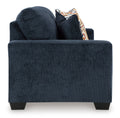 Aviemore Navy Polyester Sofa with Platform Foundation and Pillows