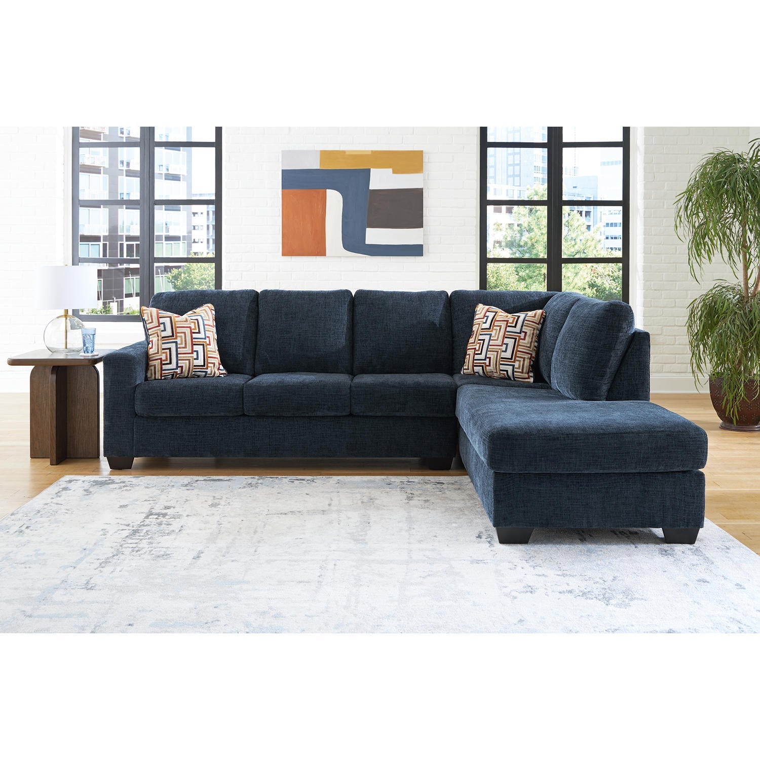 Aviemore 2-Piece Sectional Sofa with Chaise, Linen-Look Upholstery