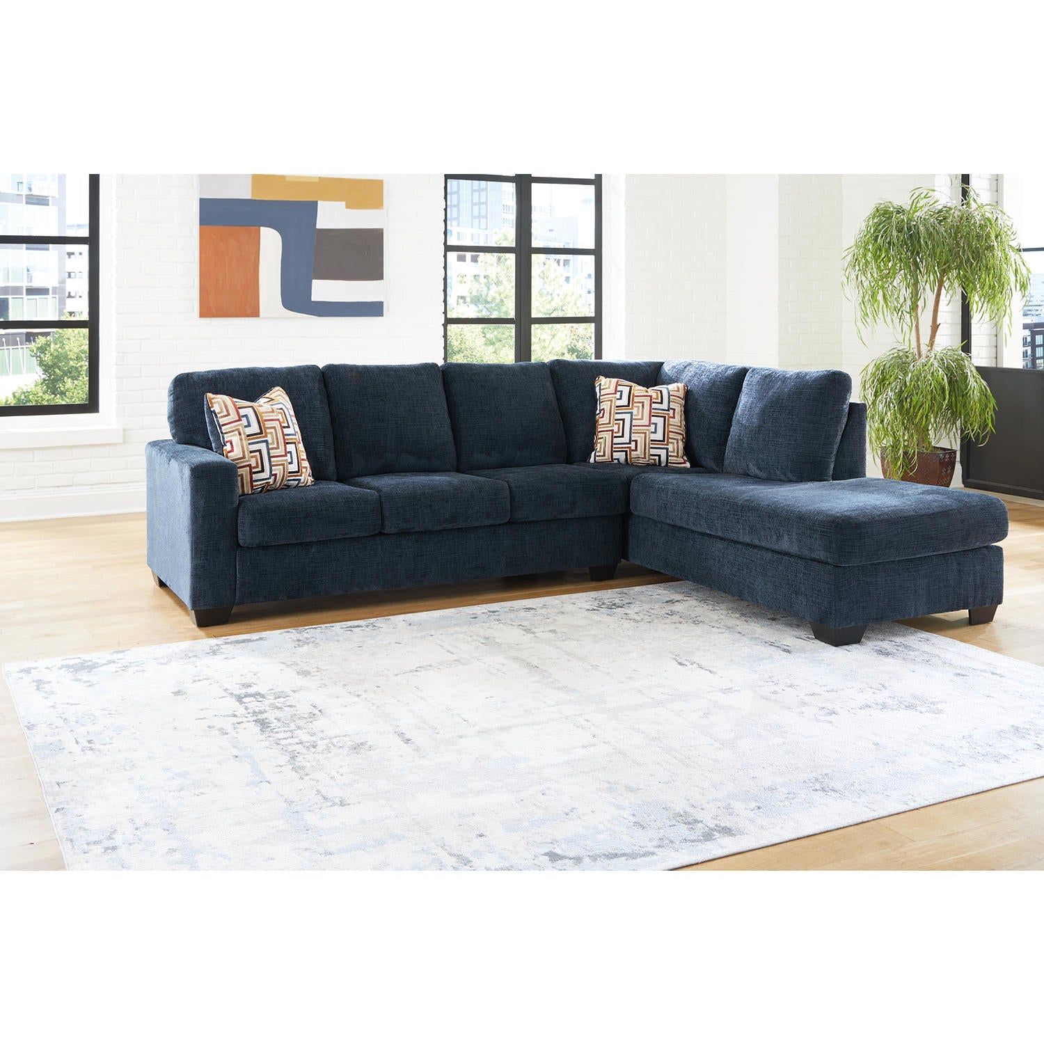 Aviemore 2-Piece Sectional Sofa with Chaise, Linen-Look Upholstery