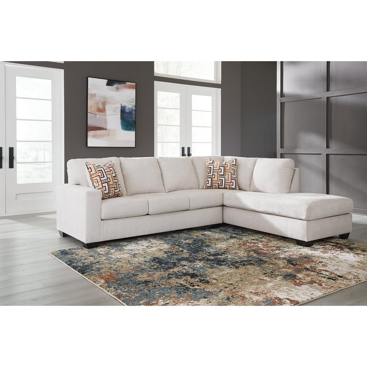 Aviemore 2-Piece Sectional Sofa with Chaise, Linen-Look Upholstery
