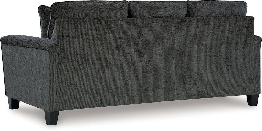 Benchcraft Erinslane Three-Cushion Fabric Sofa with Accent Pillows Tapered Legs