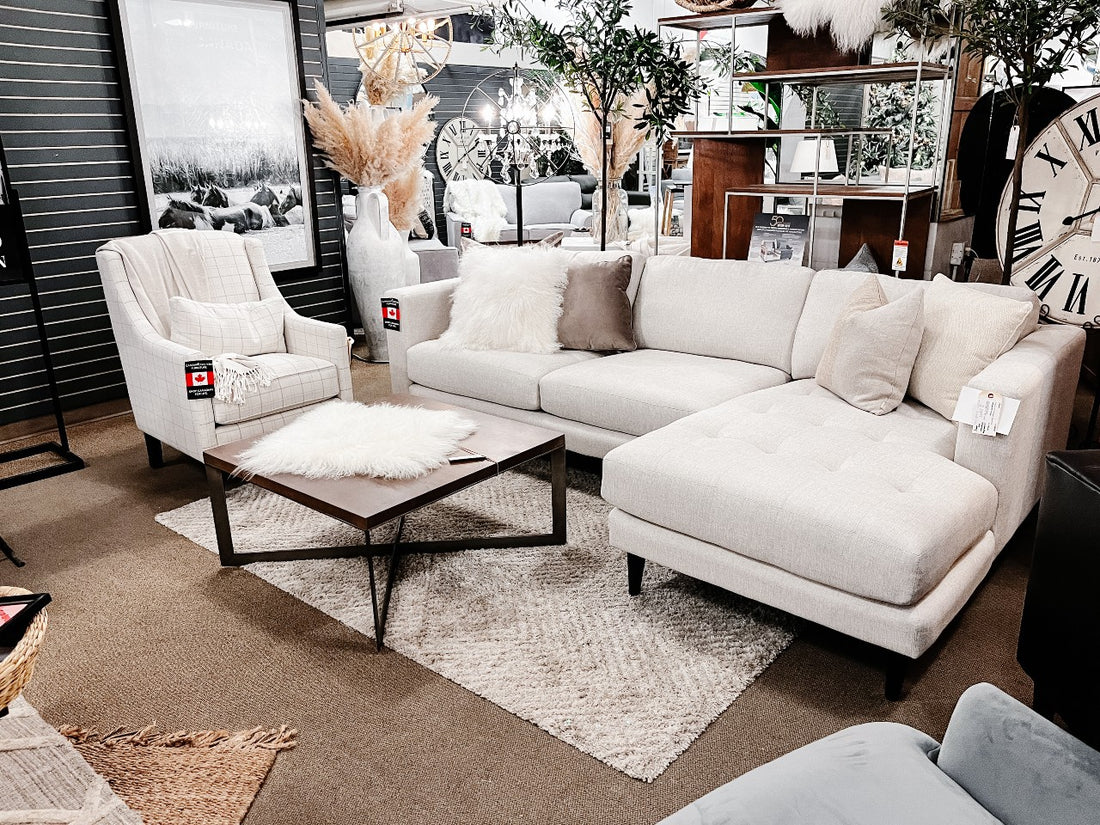 Custom Fabric 2-pc Sectional 🇨🇦 | Calgary Furniture Store